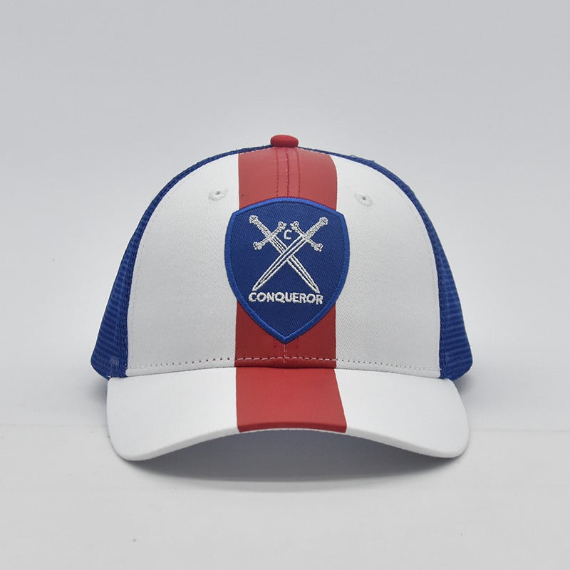 Casquette SnapBack rouge, blanche et bleue