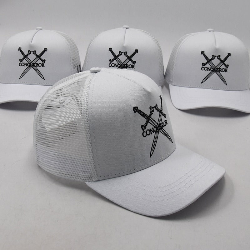 Casquette à pression entièrement blanche