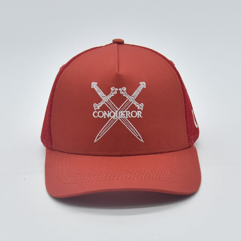 Casquette de camionneur rouge