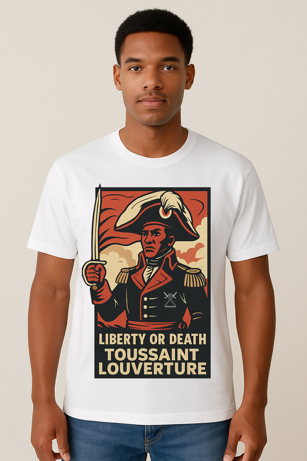 Toussaint Louverture “Liberty or Death” White Tshirt