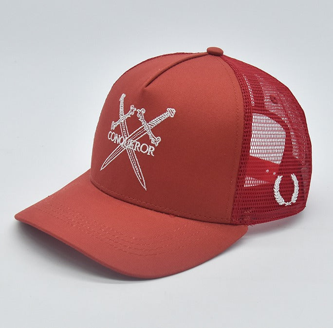 Casquette de camionneur rouge