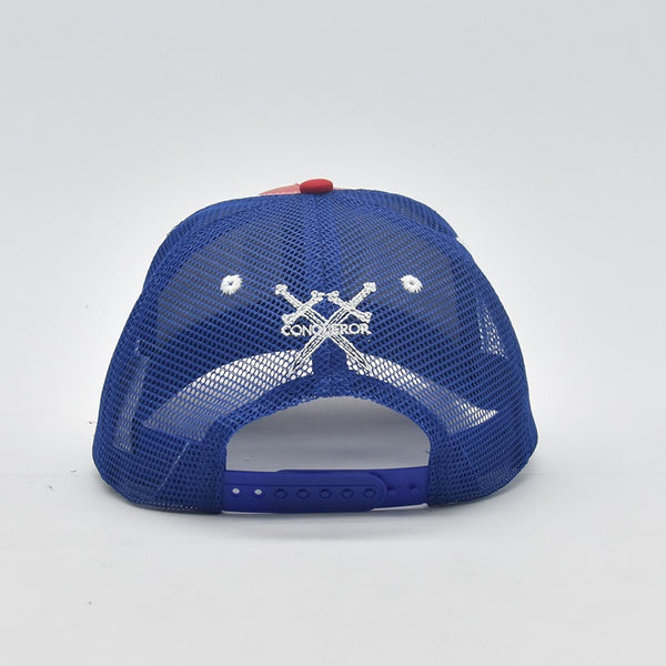 Casquette SnapBack rouge, blanche et bleue